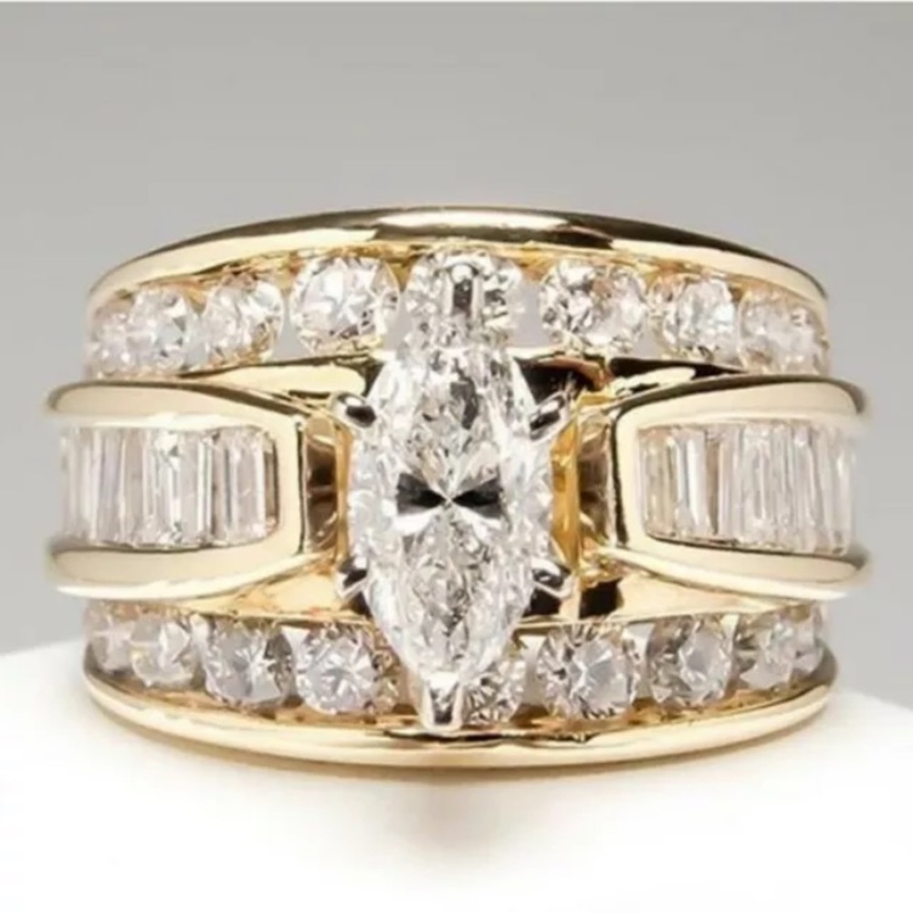 - BRIDAL WEDDING ENGAGEMENT ETERNITY RING size 6